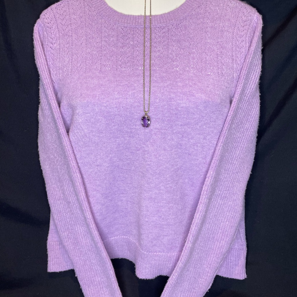 Nine West - Women- Small- Cashmere Pullover Top- Lavender- Super Soft!